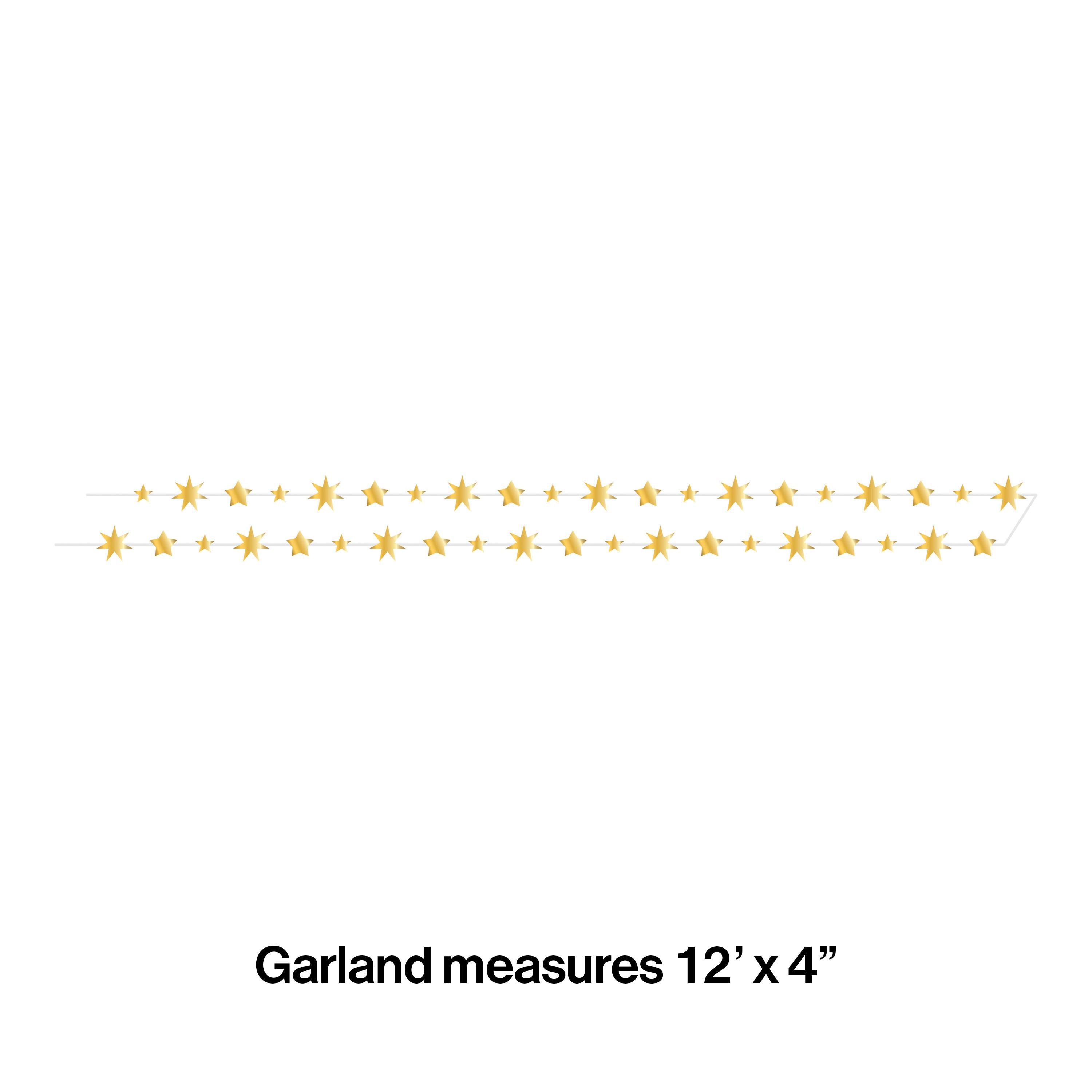 12-Piece Bulk Starry Night Star Garland Decorations - Perfect for Christmas, Bedroom, Party, and Wedding Decor