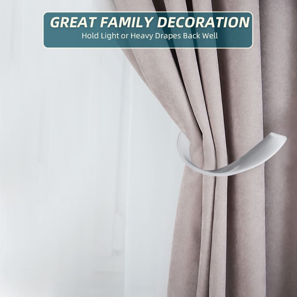 Elegant Aluminum Alloy Curtain Holdbacks - Set of 2, Decorative Drapery Hooks for Windows, Perfect for Home, Office & Bedroom Decor - Enhance Your Interior Design with Stylish Window Treatments