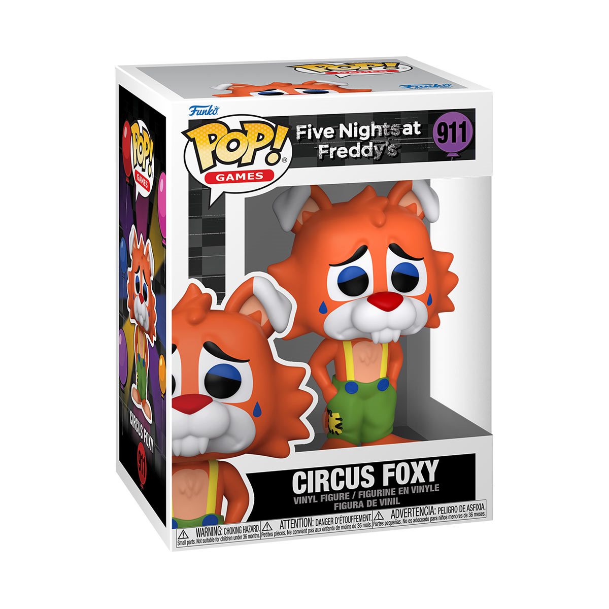 Five Nights at Freddy's Circus Foxy Pop! Vinyl Figure #911 - Collectible Horror Game Merchandise for Fans & Gift Ideas