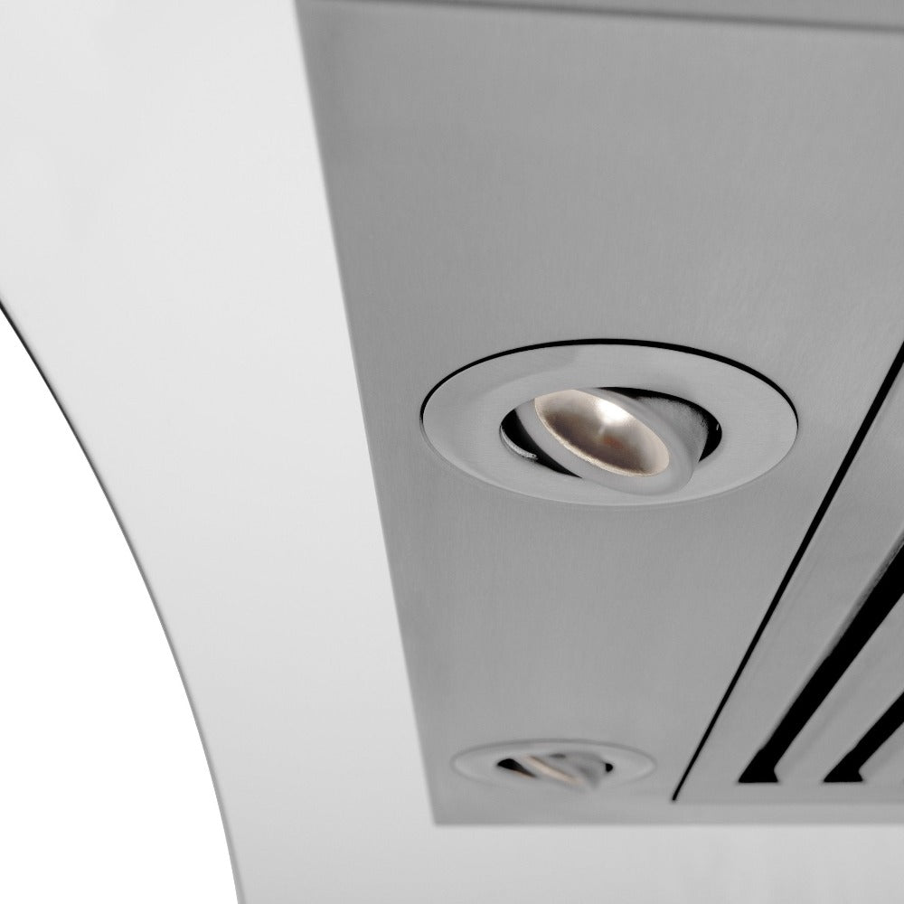 ZLINE Stainless Steel Wall Mount Range Hood with Built-in CrownSound Bluetooth Speakers (KZCRN BT) - Perfect for Modern Kitchens & Open-Concept Living Spaces