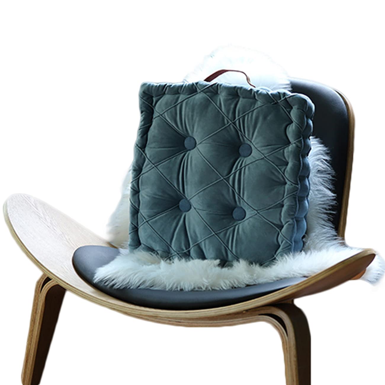 Premium Velvet Floor Pillow with Handle - 16.5
