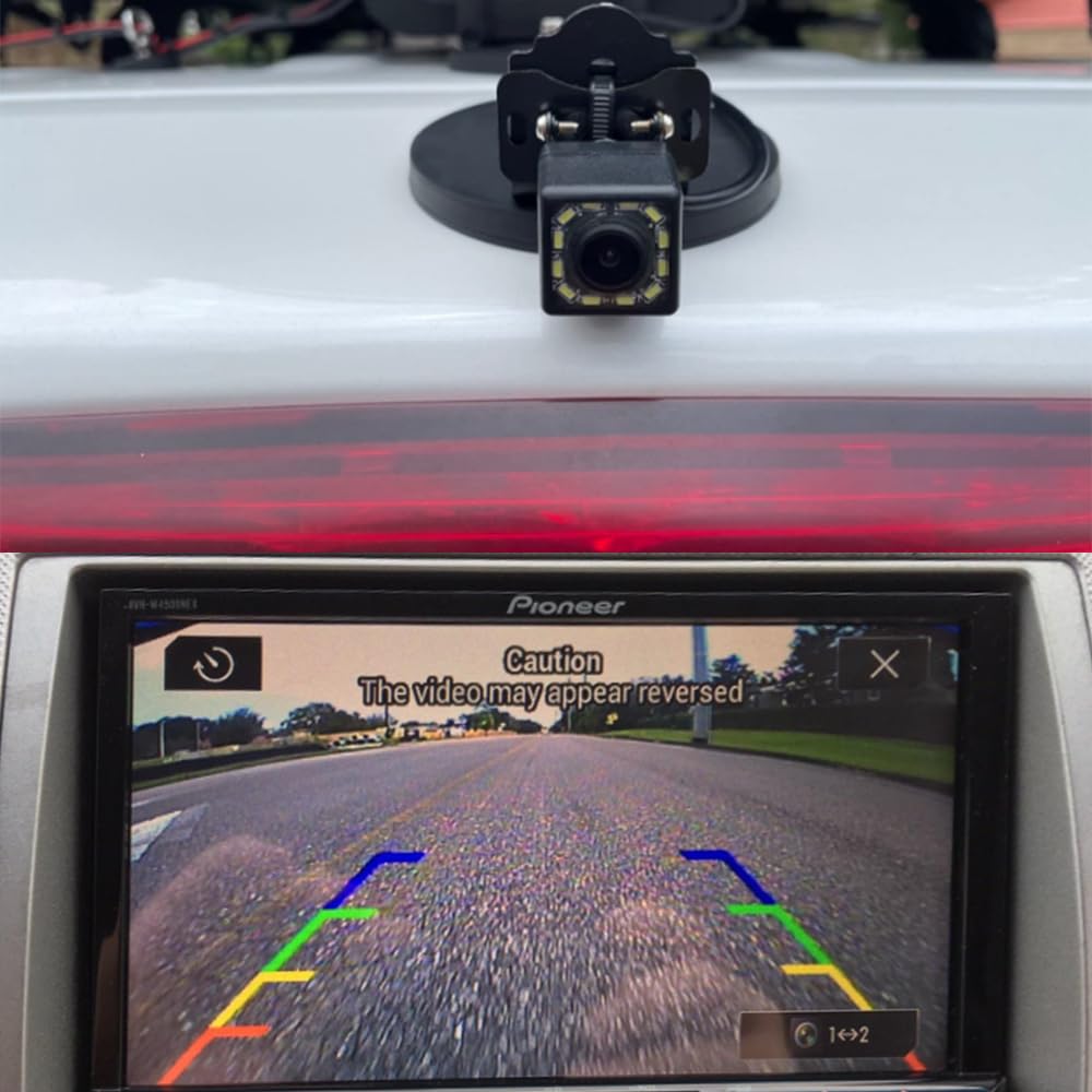 Waterproof Ultra HD 12 LED Night Vision Car Backup Camera - 150° Wide Angle Rear View Reverse Camera for Cars, SUVs & Trucks | Perfect for Parking Assistance and Safe Reversing in Low Light Conditions