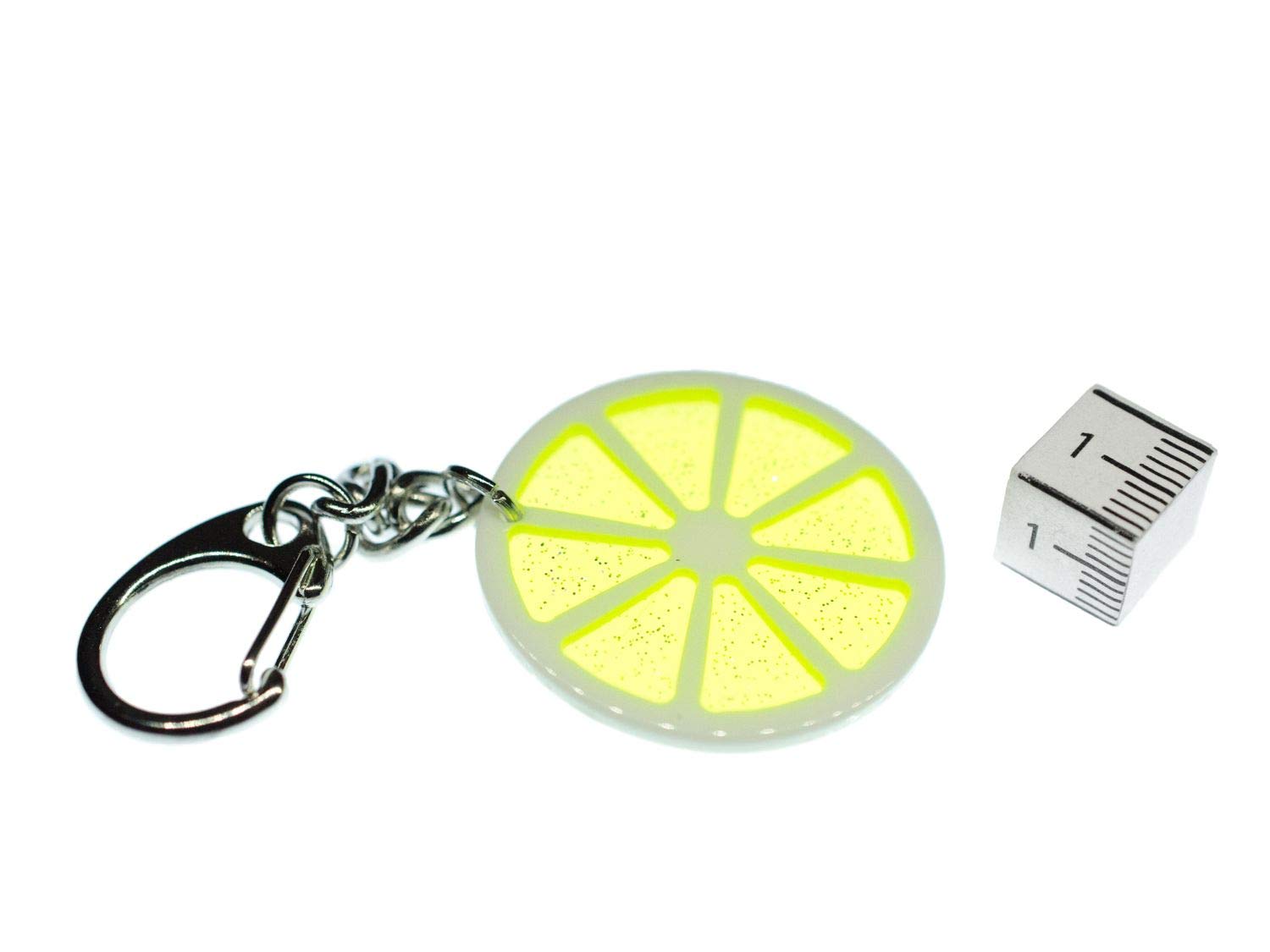 Lime Slice Keychain - Green Key Ring for Home & Travel