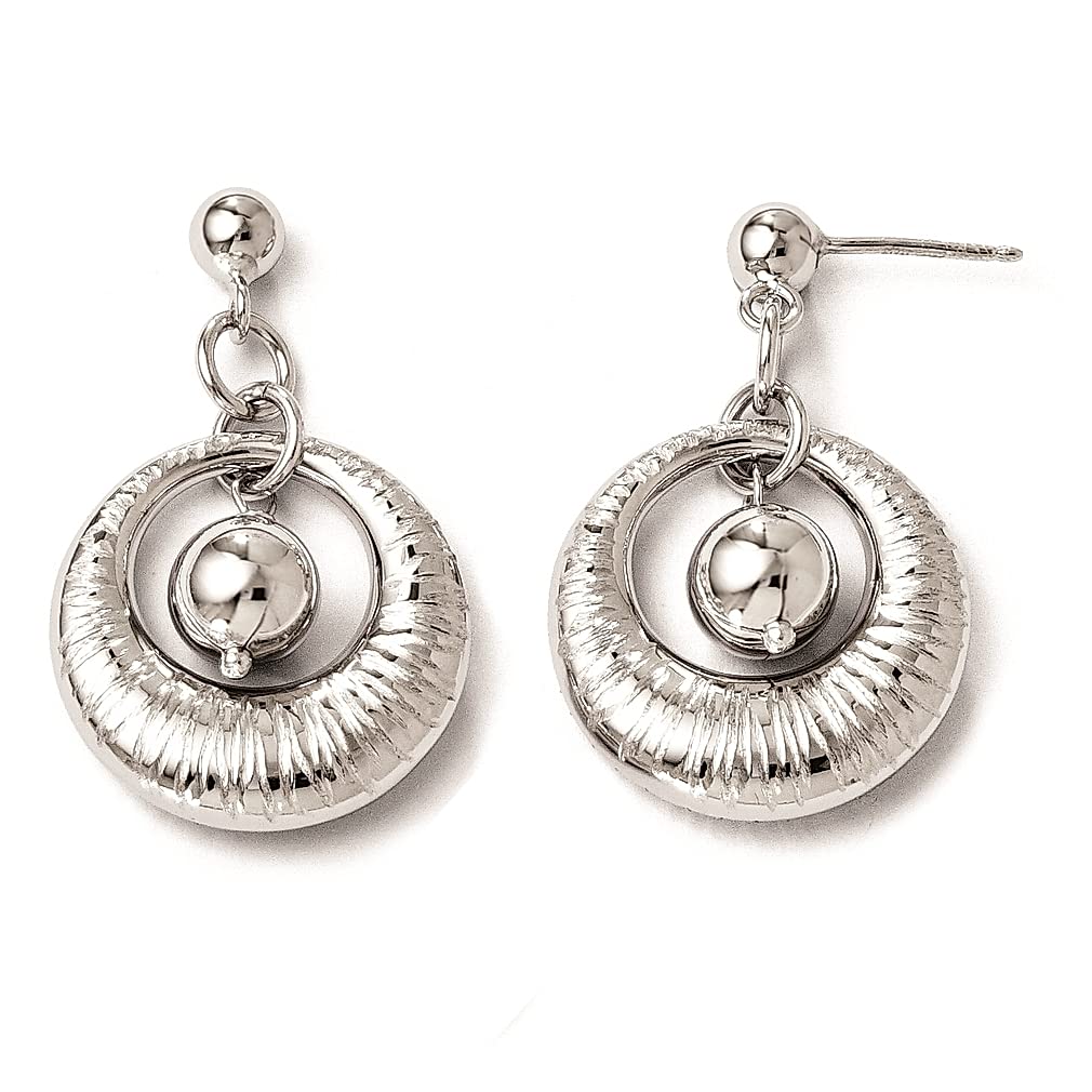 925 Sterling Silver Textured Post Stud Drop Dangle Chandelier Earrings for Women - Elegant Fine Jewelry Gift for Her - Perfect for Parties, Weddings & Special Occasions