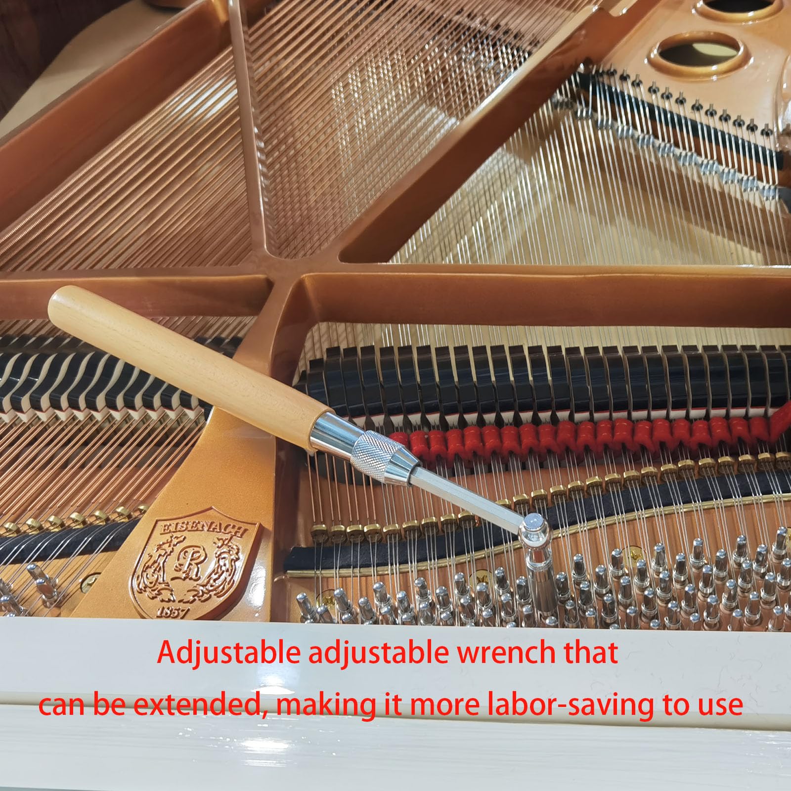 Professional Piano Tuning Kit - Retractable Wrench for Upright & Grand Pianos - Home Repair & Maintenance