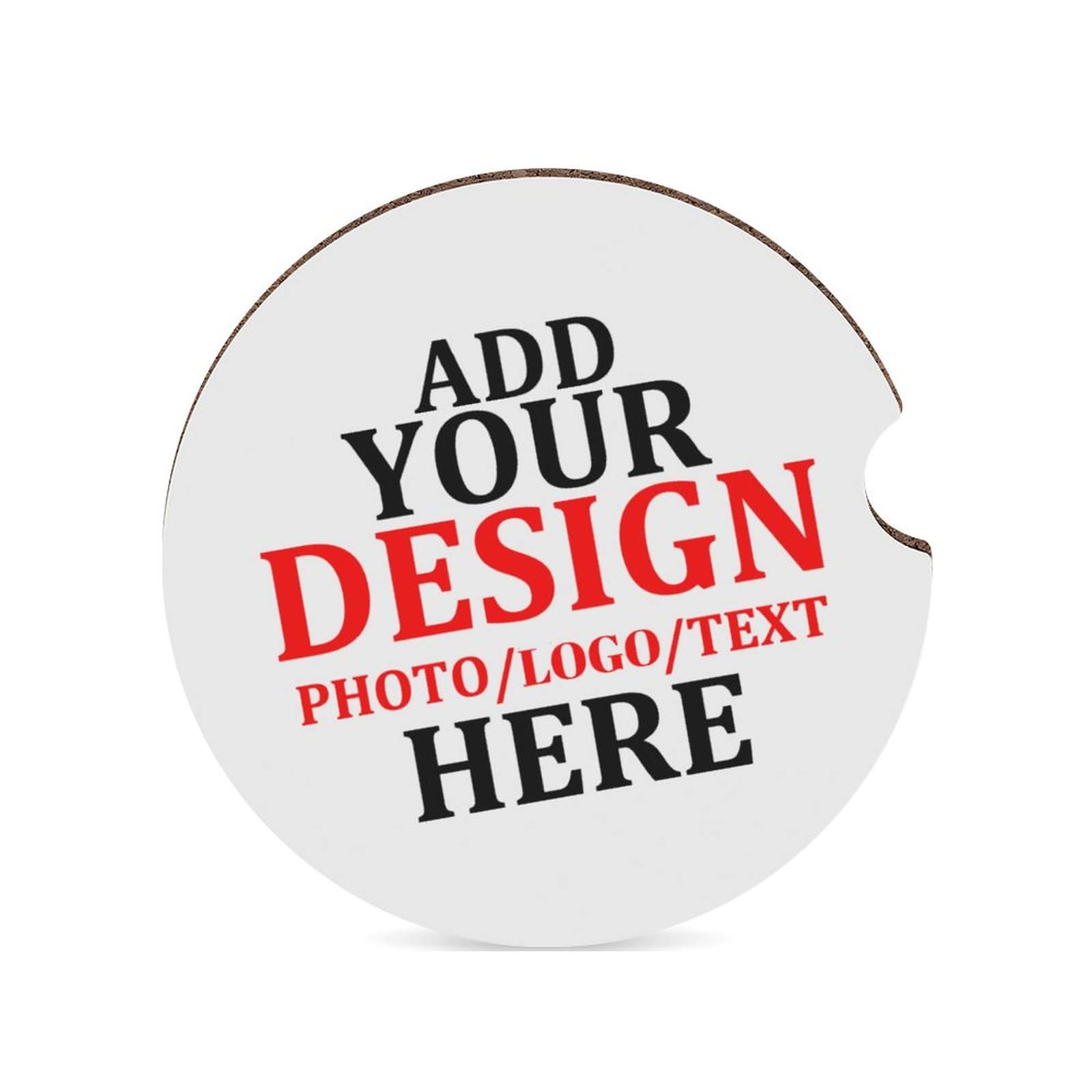 Custom Car Coasters for Cup Holder - Personalized Photo, Logo, Image Drink Coasters - Set of 6 - Perfect for Cars, Trucks, and SUVs