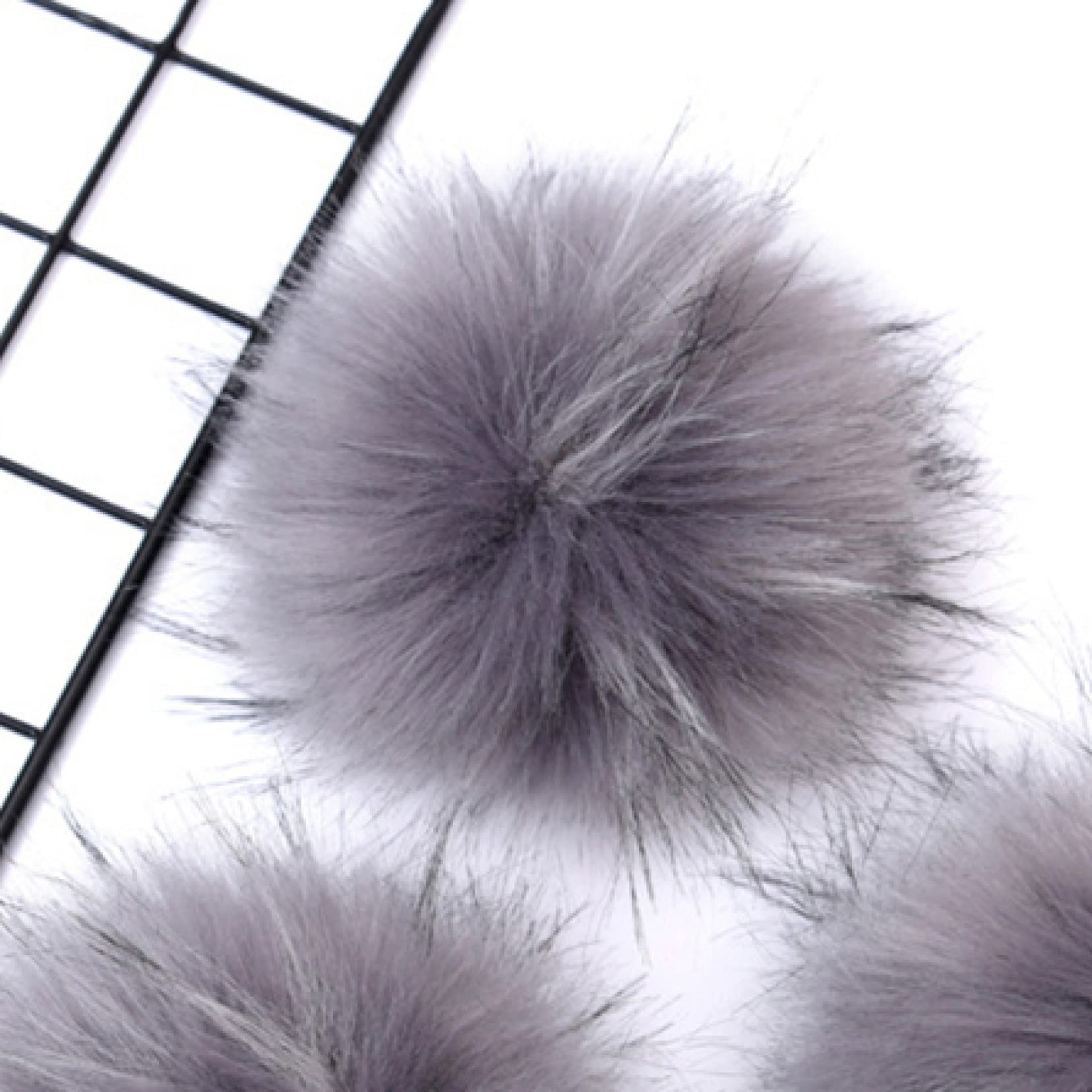 1 Pack Fluffy Faux Fur Pom Pom Keychain - Soft Fluffy Balls for Hats, Scarves, Gloves, Bags & DIY Accessories - Perfect for Winter Fashion, Gifts & Home Decor