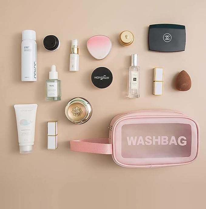 Waterproof Travel Toiletry Bag for Women - Portable Cosmetic Makeup Organizer with Zipper, Multipurpose Wash Pouch for Home & Travel | Perfect for Gym, Camping, and Vacation Packing