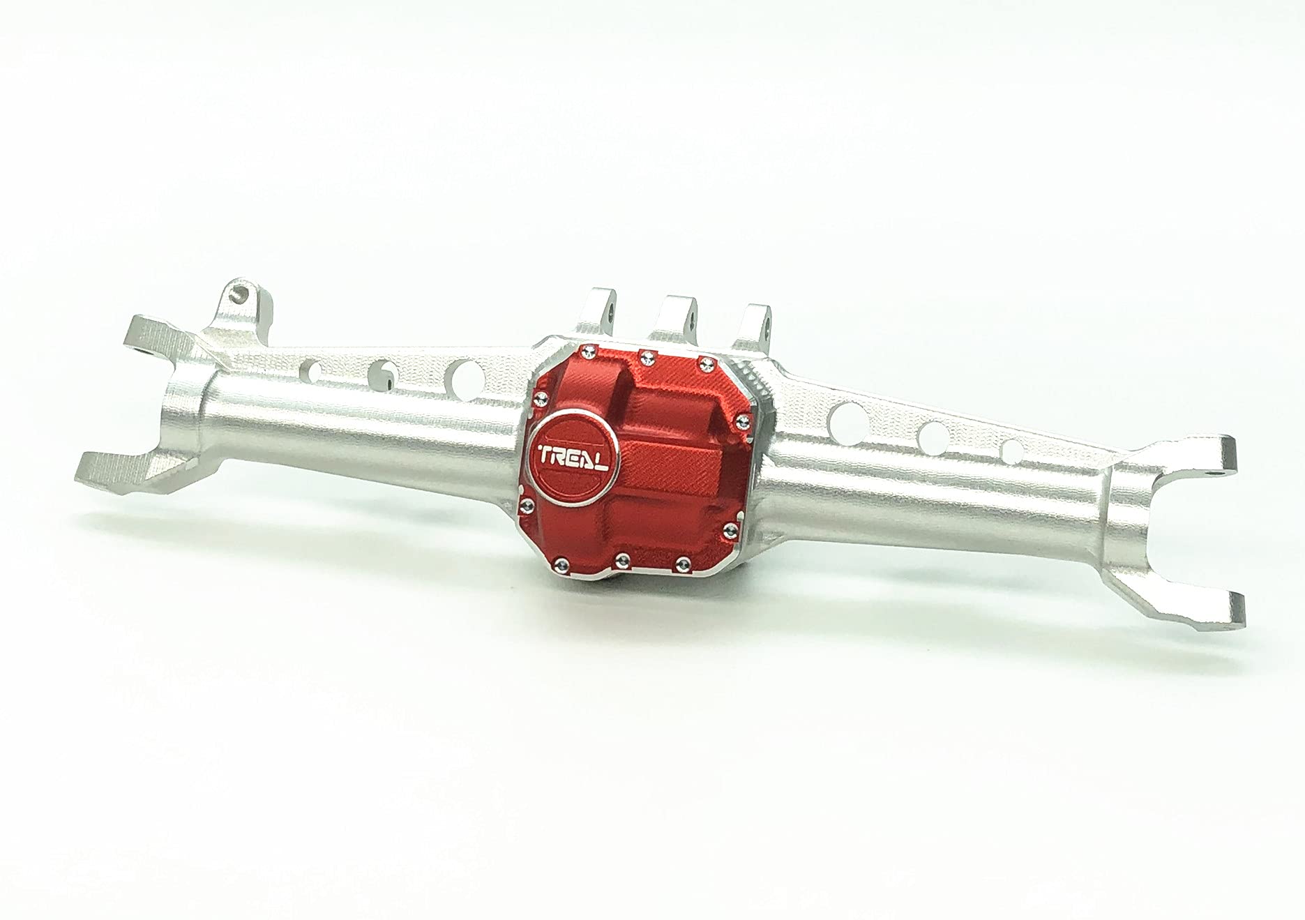 Treal SCX10 II Axles - High-Performance Aluminum 7075 Metal Front Axle for Axial SCX10 2 AR44 | One-Piece CNC Billet Machined | Silver Finish | Perfect for RC Crawler Upgrades & Off-Road Performance