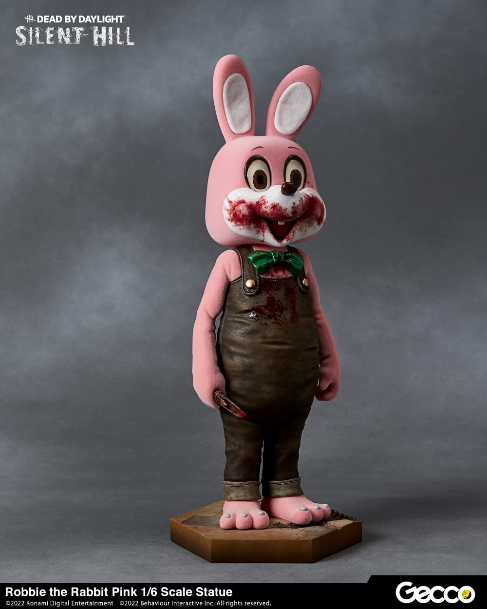 Gecco Silent Hill x Dead by Daylight Robbie Rabbit 1/6 Scale Collectible Statue - Pink Edition | Horror Game Merchandise for Display & Gaming Room Decor