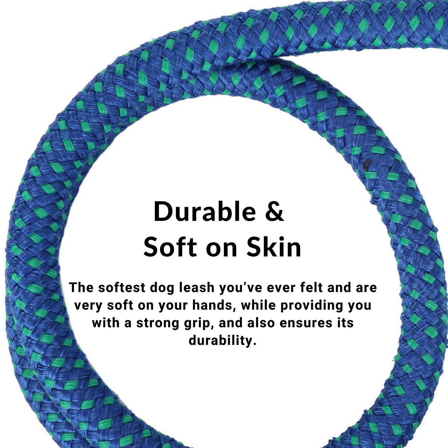 Premium Nylon Rope Dog Leash for Small Dogs & Puppies - 6mm Thick with Heavy-Duty Hook - Set of 2 (Colors May Vary) - Perfect for Walking, Training & Outdoor Adventures