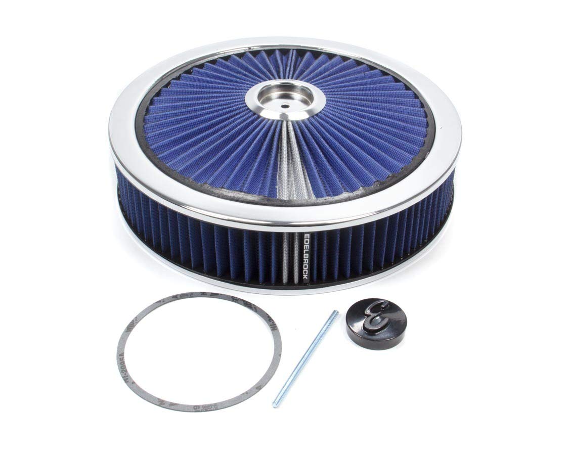 Edelbrock 43661 High-Performance Air Cleaner - Universal Fit for Classic & Muscle Cars - Enhanced Airflow & Engine Protection for Street & Racing Use