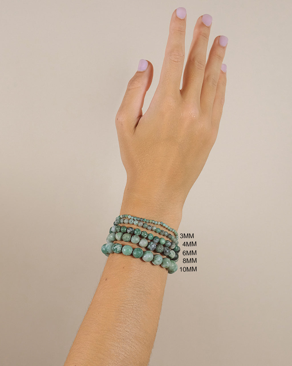Jade Beaded Stretch Bracelet for Women - Adjustable Healing Stone Jewelry for Yoga, Meditation & Everyday Wear