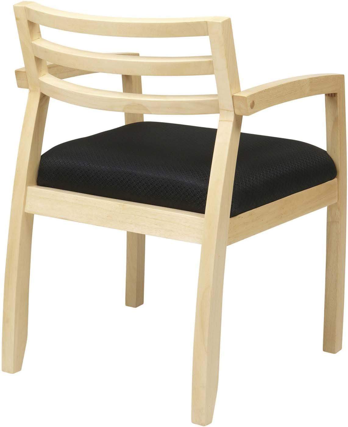 Office Star OSP Napa Guest Chair with Wood Back - Ergonomic Office Chair for Visitors [NAP91] - Perfect for Reception Areas, Conference Rooms & Home Offices