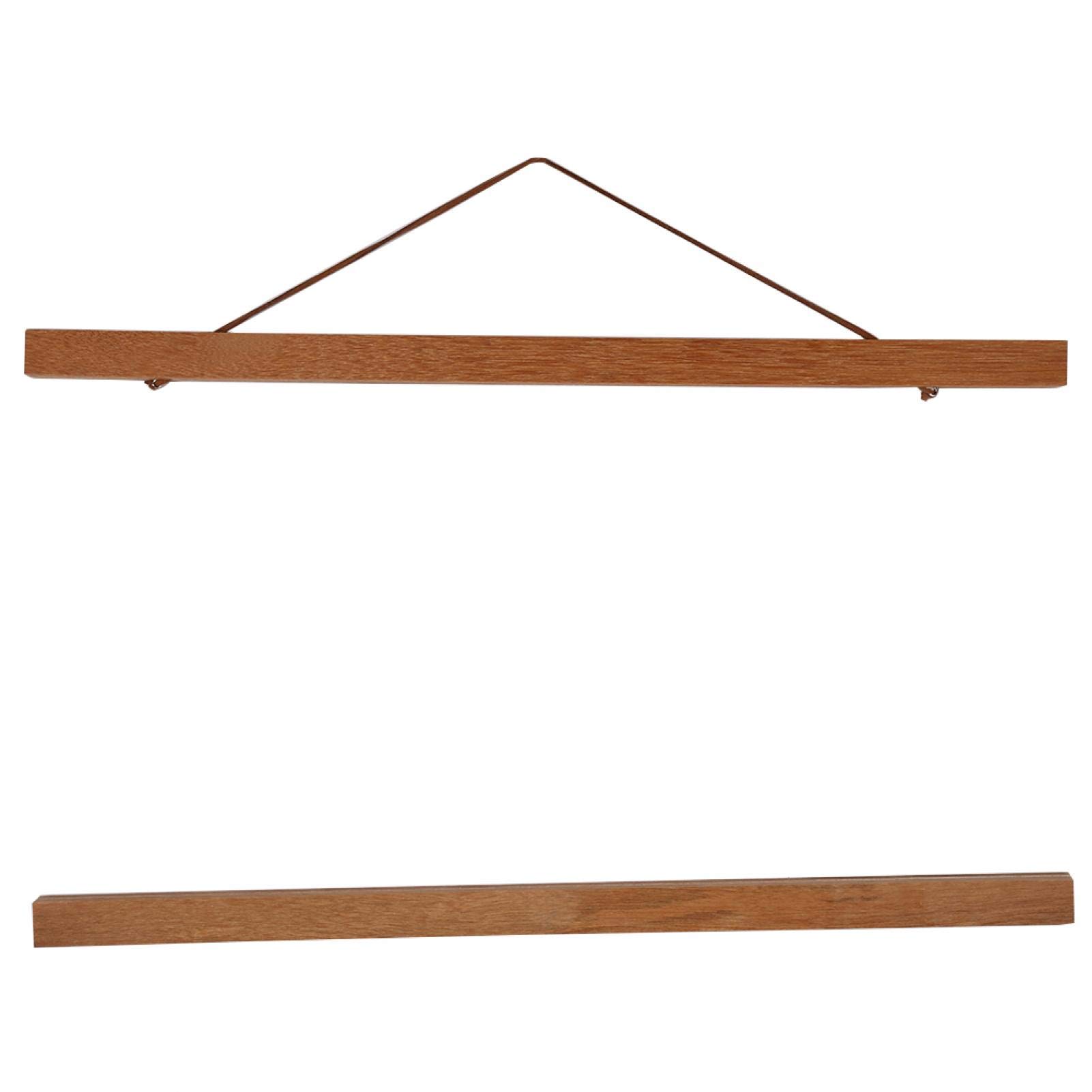 Modern Wooden Poster Hanger - Teak Wood Frame for Posters, Prints, Fabrics & Photos (40cm) - Perfect for Home Decor, Gallery Displays & Office Wall Art