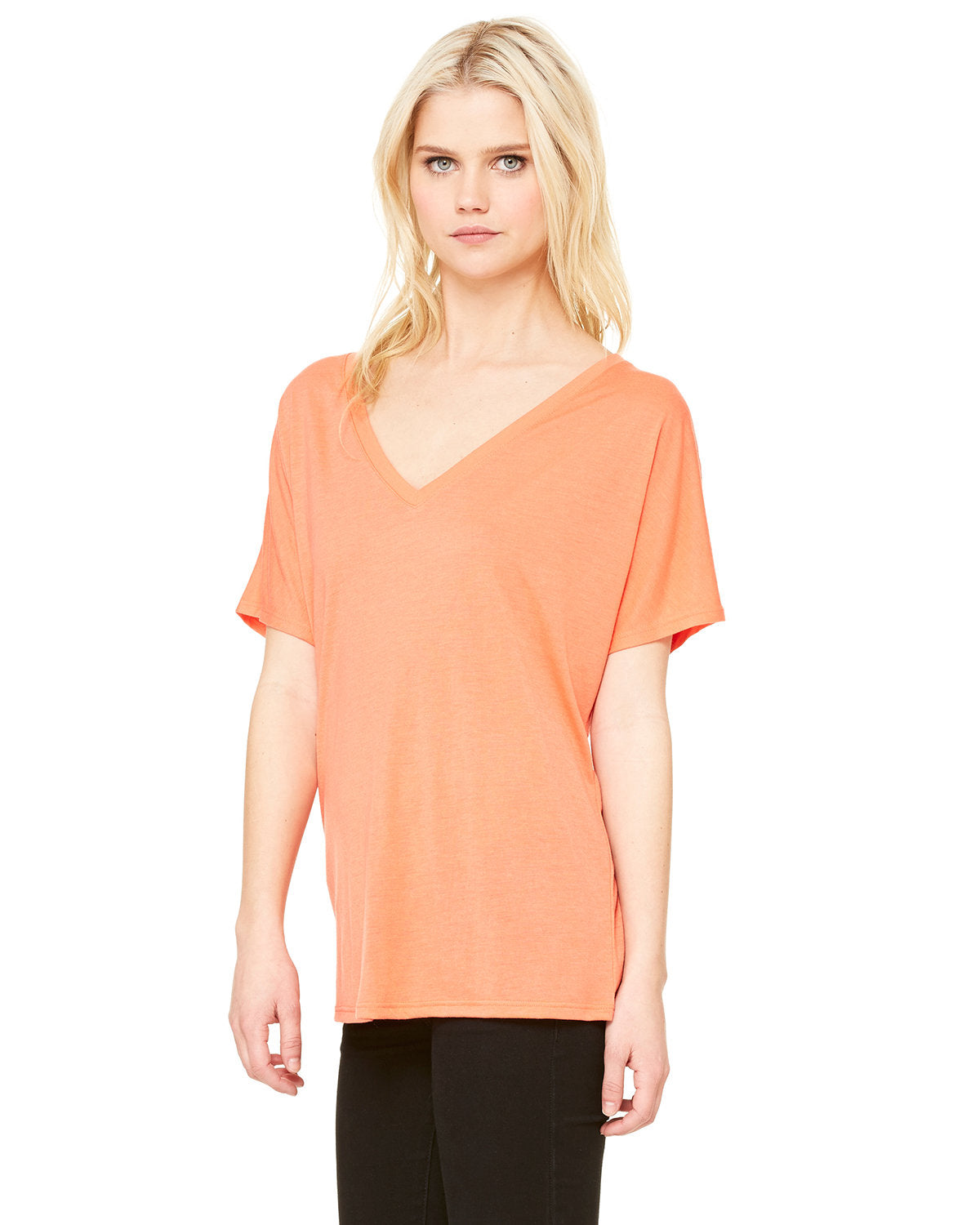 Bella + Canvas 8815 Women's Slouchy V-Neck T-Shirt - Soft & Comfortable Casual Tee for Everyday Wear, Lounge, and Outfits