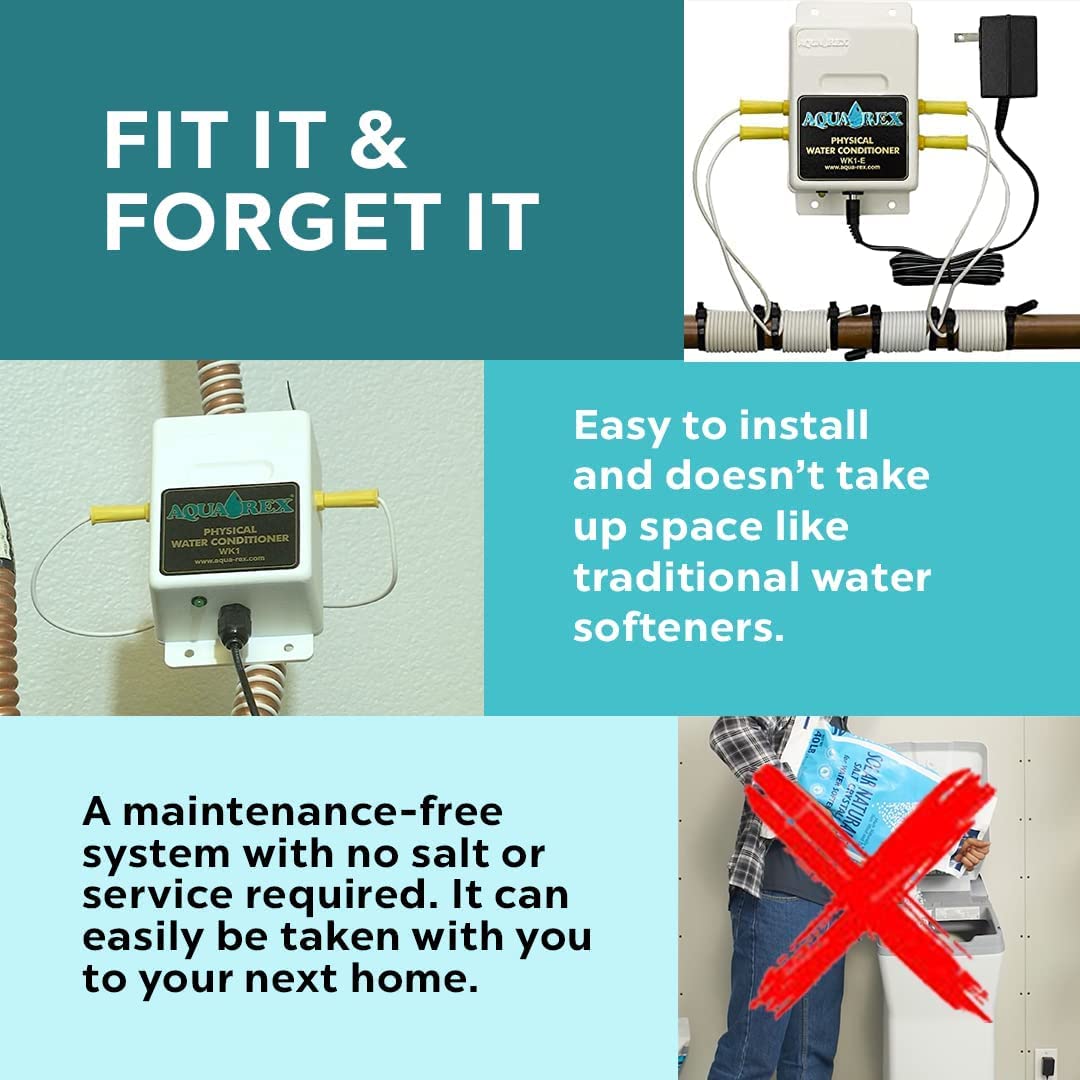 Salt-Free Water Softener Alternative for Gas Heaters | City Water Treatment System | Soft Water Solution for Hair & Skin Care (WK1) | Perfect for Homes, Apartments & RVs