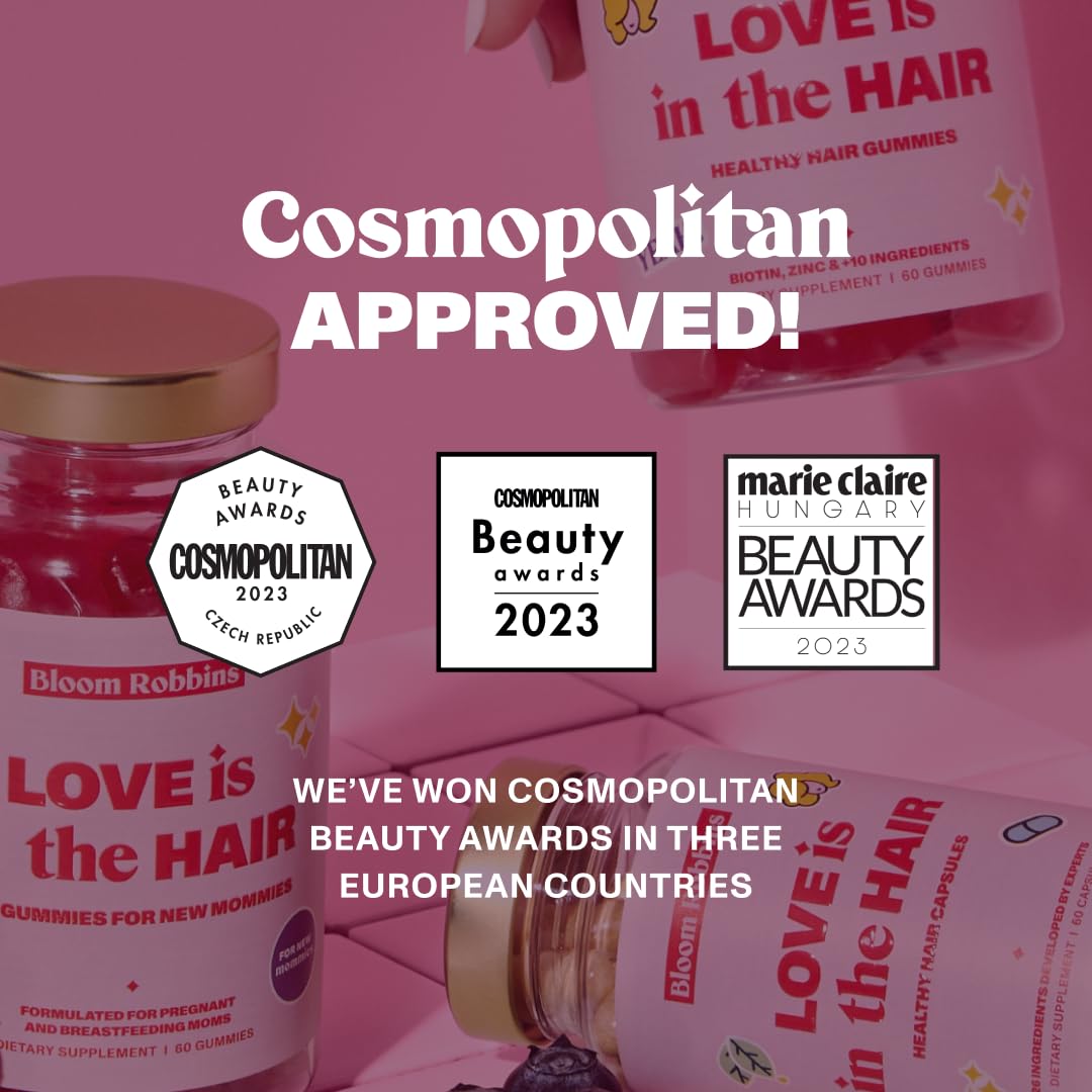 60 Count Hair Growth Gummies with 5000mcg Biotin - Vegan, Non-GMO Vitamins for Women to Promote Faster Hair Growth & Healthy Skin & Nails - Perfect for Daily Beauty Routine & Thinning Hair Care