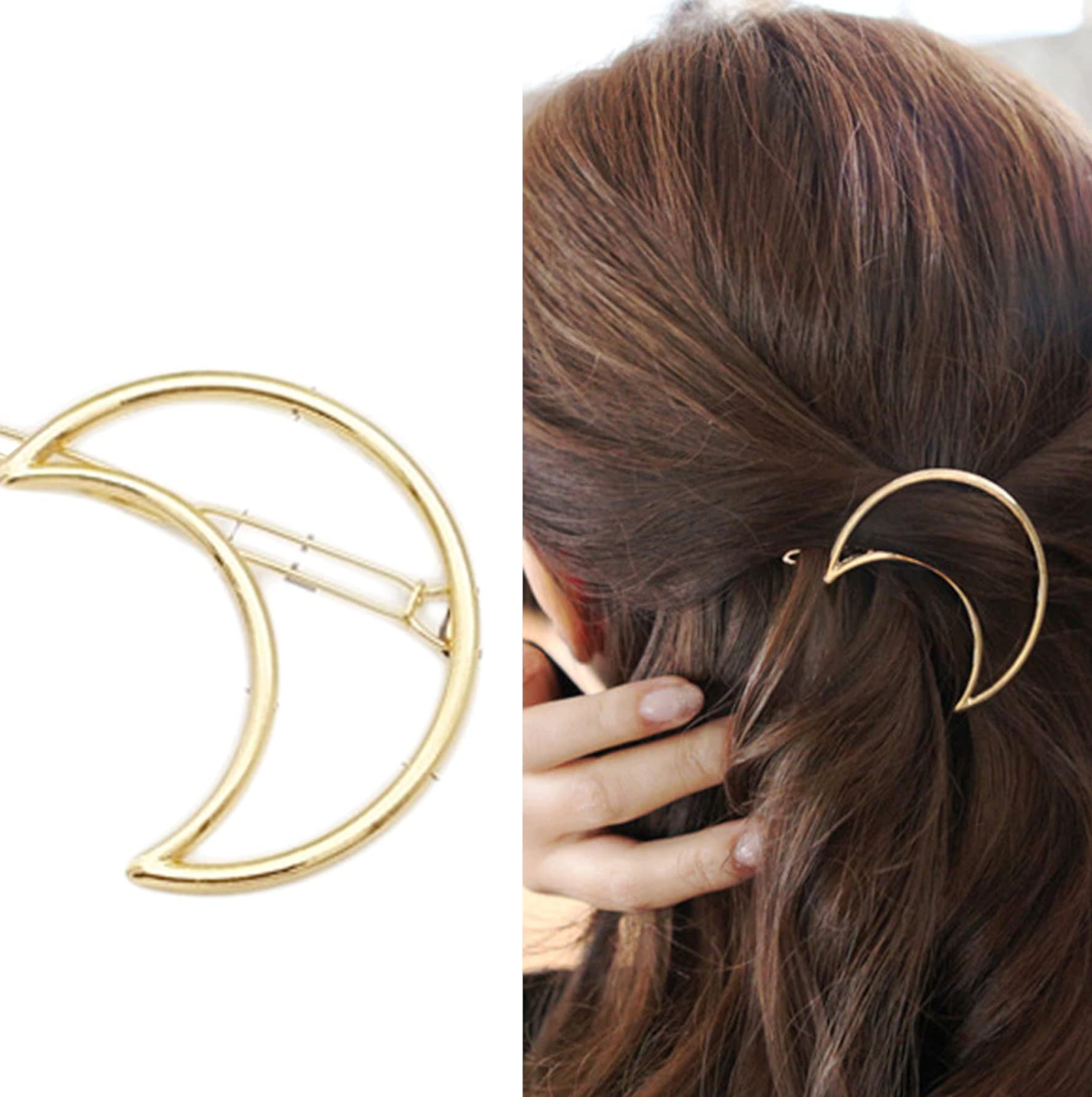 Geometric Hollow Metal Hair Clips for Women - 12pc Set for Party & Wedding