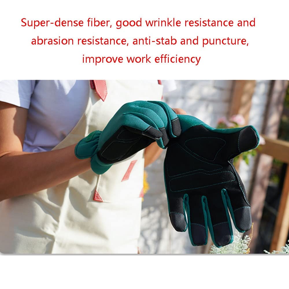 Stab-Resistant Gardening Gloves - Thick & Durable Wear-Resistant Gloves for Floral Planting, Rose Pruning & Outdoor Work - Perfect for Landscaping, Yard Work & Thorn Protection