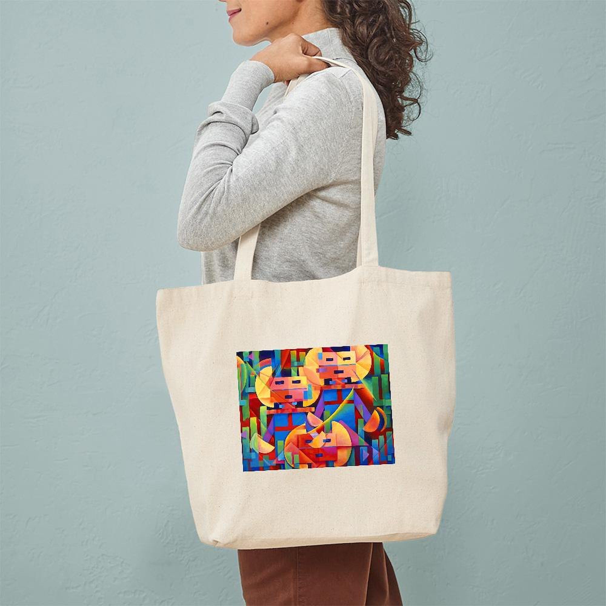 Cactus Spirits' Natural Canvas Tote Bag - Eco-Friendly Reusable Shopping Bag for Groceries, Beach & Daily Use | CafePress
