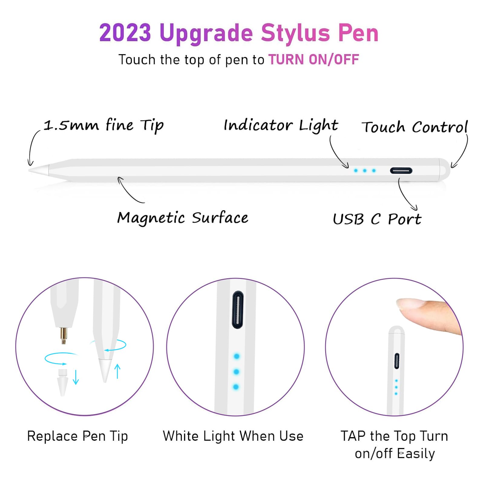 1st Gen Apple Pencil Stylus - Fast Charging 10X & Palm Rejection Technology | Compatible with iPad Pro 11/12.9, iPad 10/9/8/7/6, iPad Mini 5/6, iPad Air 3/4/5 | Perfect for Drawing, Note-Taking & Digital Art