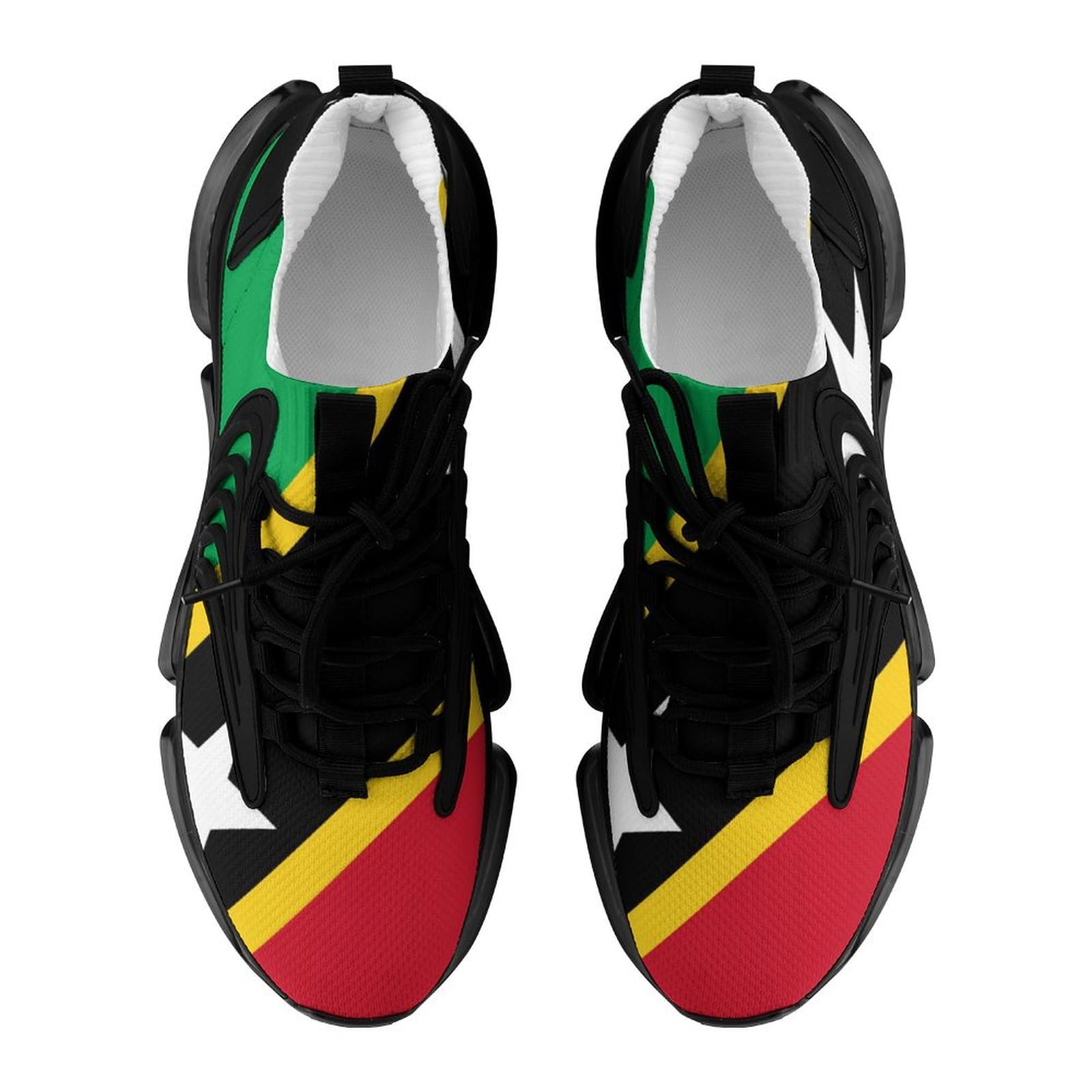 Saint Kitts and Nevis Flag Men's Running Shoes - Lightweight Athletic Sneakers for Gym, Hiking & Outdoor Sports | Patriotic Workout & Training Shoes