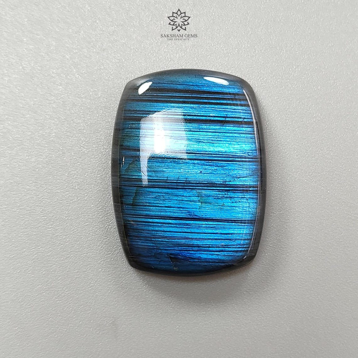 Natural Blue Labradorite Gemstone Cabochon - Untreated Cushion Shape (1pc) for Jewelry Making, Pendants & Wire Wrapping - Healing Crystal for Meditation & Energy Work