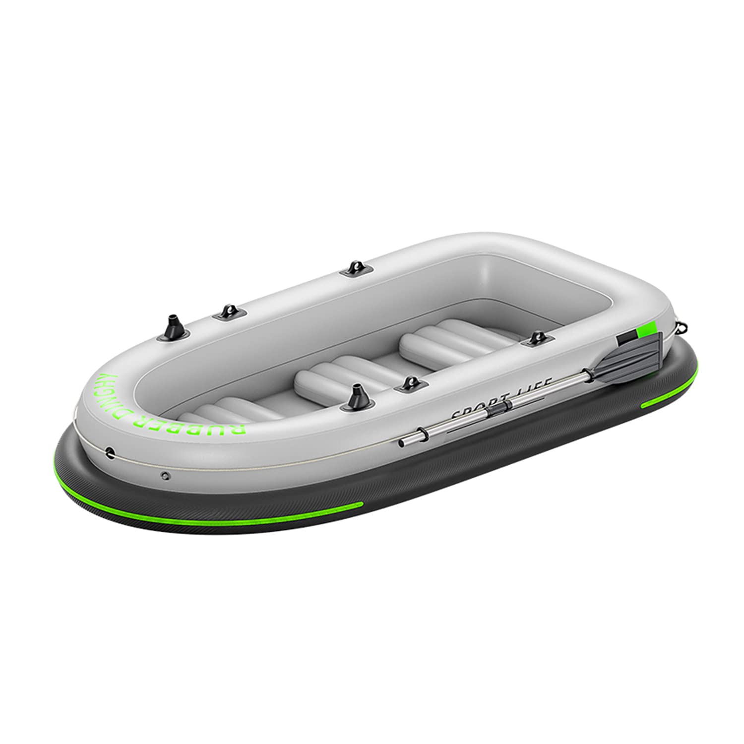 **YUEWO Heavy Duty Inflatable Boat for Adults - 2-Person Fishing Dinghy, Kayak & Canoe for Rivers & Lakes - Includes 2 Paddles - Perfect for Fishing, Camping & Water Adventures**
