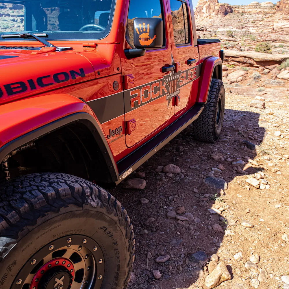2024-2025 Jeep Gladiator JT Rock Slider Steps - 3rd Gen Heavy Duty Off-Road Side Steps by Rock Slide Engineering | Perfect for Trail Riding & Rock Crawling Adventures