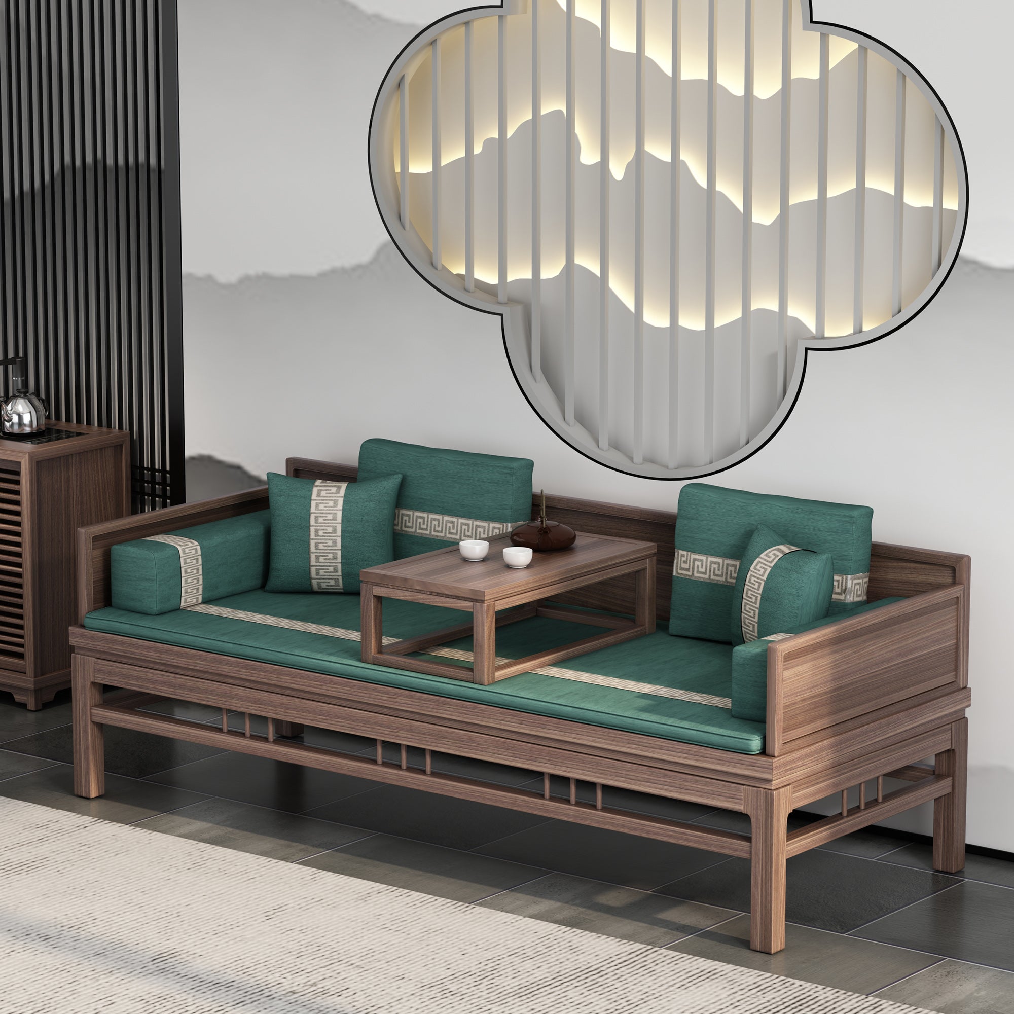 INGRID SHERATON Daybed - Classic Solid Wood Sofa Bed with Trundle | Convertible Sleeper for Guest Room, Living Room & Small Spaces | Modern Furniture for Home & Office