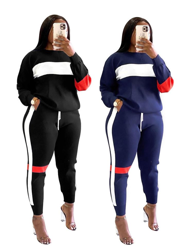 Remxi Women's 2-Piece Tracksuit Set - Comfortable Jogging Outfit for Workout & Casual Wear | Perfect for Gym, Running, Yoga & Lounge Wear