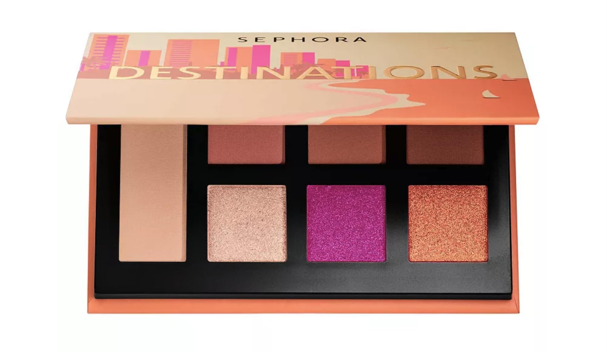 SEPHORA COLLECTION Sephora Destinations™ Eye Palette - Turn Up The Heat Eyeshadow Set with 12 Pigmented Shades | Perfect for Day to Night Makeup Looks, Party & Special Occasions