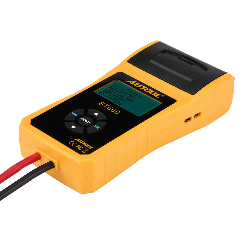 Keenso 12V Car Battery Tester - Digital Auto Battery Analyzer with Built-in Printer for Truck, Marine, Motorcycle, SUV & Boat - Perfect for Roadside Assistance & Vehicle Maintenance