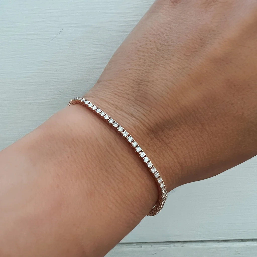 Eloise Diamond Bolo Bracelet for Women - Adjustable Silver Bangle with Genuine Crystals - Perfect for Weddings, Parties & Everyday Elegance