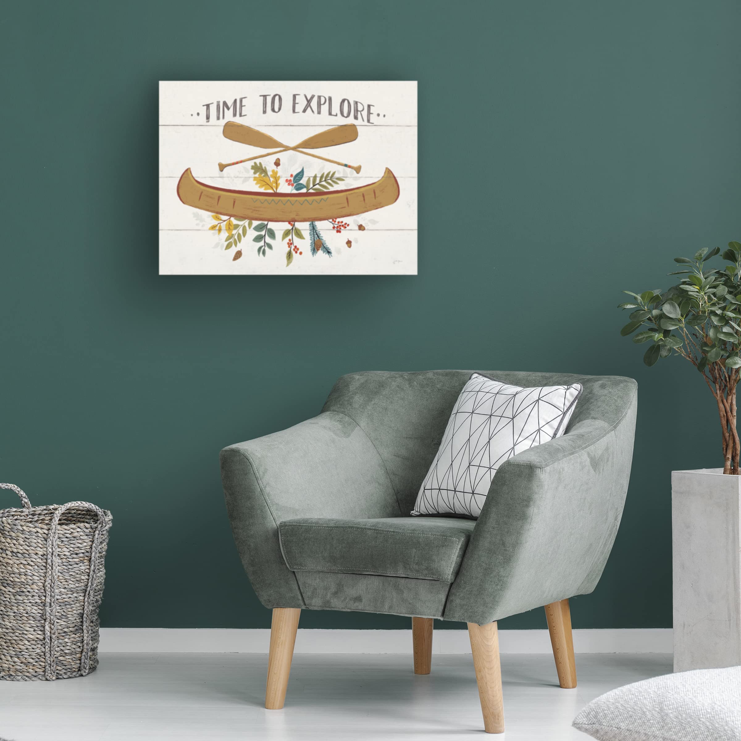 Trademark Fine Art 'Peace and Lodge V' Canvas Wall Art by Janelle Penner - Nature-Inspired Landscape Painting for Living Room, Bedroom & Office Decor