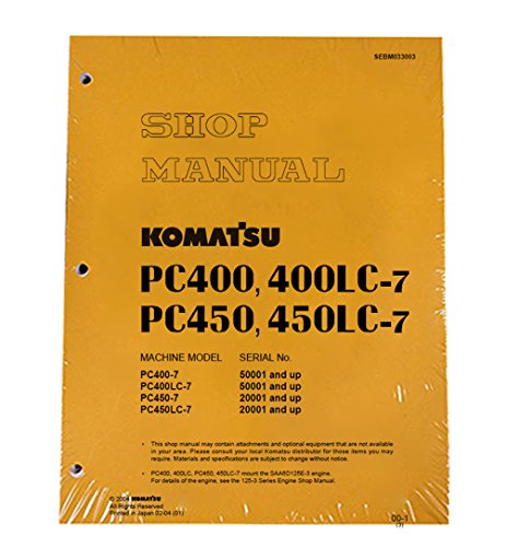 Komatsu PC400-7 PC400LC-7 PC450-7 PC450LC-7 Excavator Repair Service Manual - SEBD033003 - Workshop Maintenance Guide for Construction Equipment