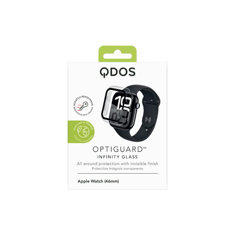 QDOS Tempered Glass Screen Protector for Samsung Galaxy Watch S10 46mm - Anti-Scratch, Bubble-Free, HD Clear Protection for Everyday Wear & Workouts
