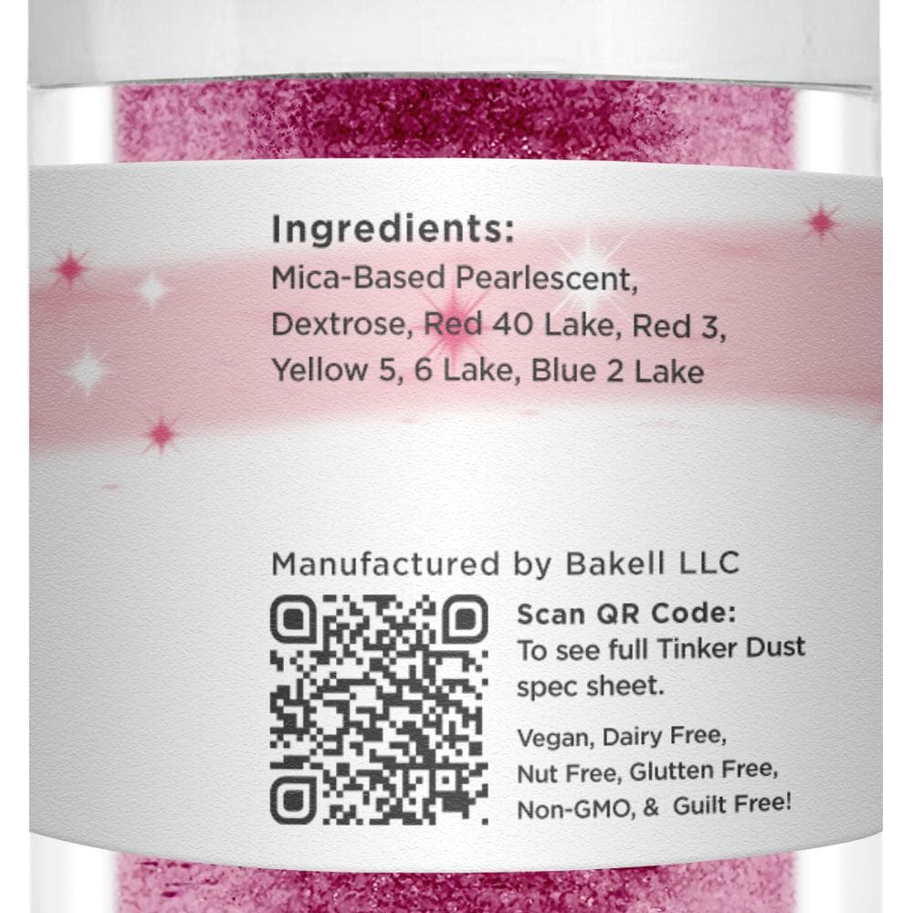 Premium Bulk Cranberry Tinker Dust® Glitter for Crafts, DIY Projects, Nail Art & Holiday Decorations - 8oz Shaker Jar