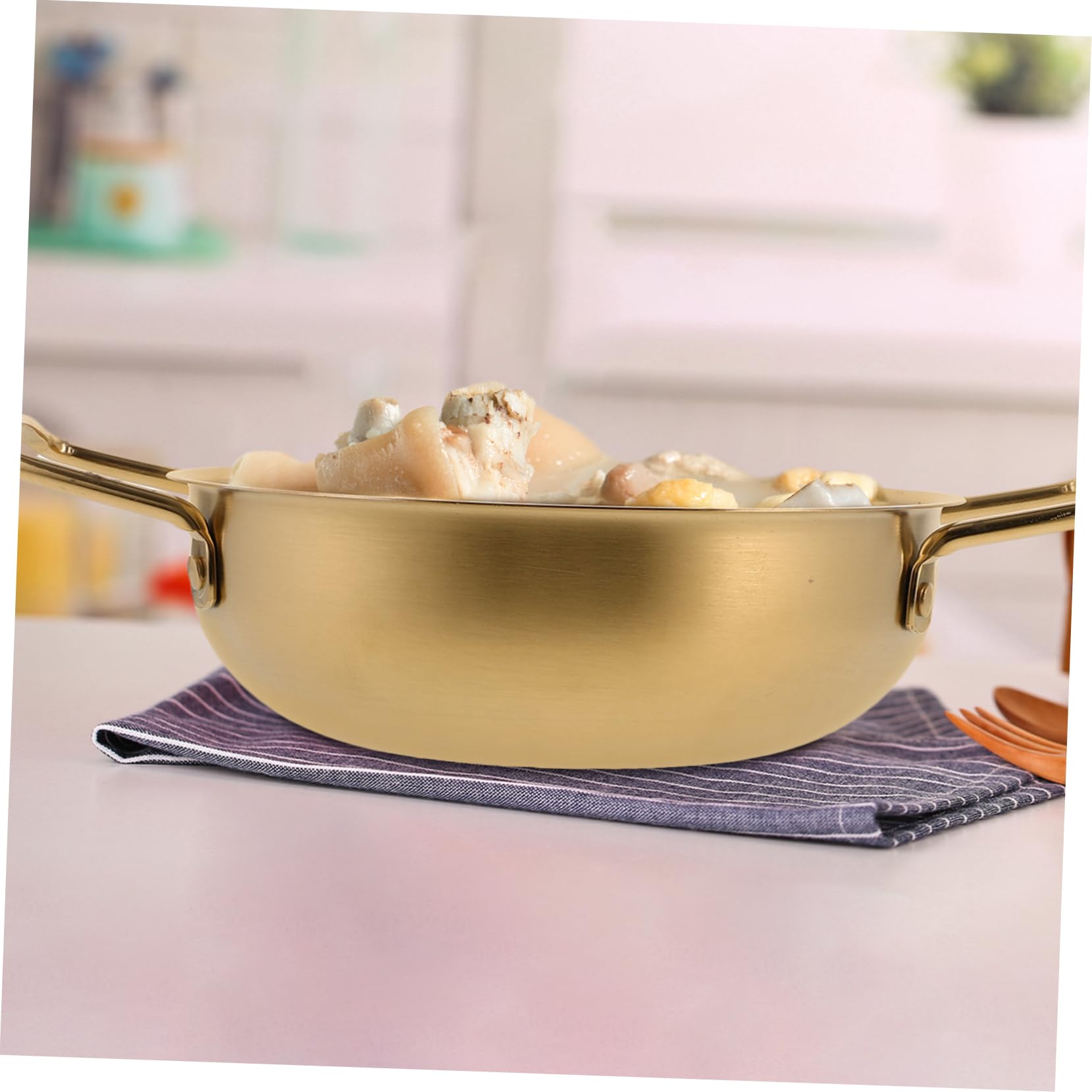 DOITOOL 1pc Stainless Steel Soup Pot - Ramen Noodle Cooker with Lid, Multi-Purpose Kitchen Cooking Pan for Ramyun, Hand-Pulled Noodles & Sauces | Perfect for Home Cooking, Travel & Camping