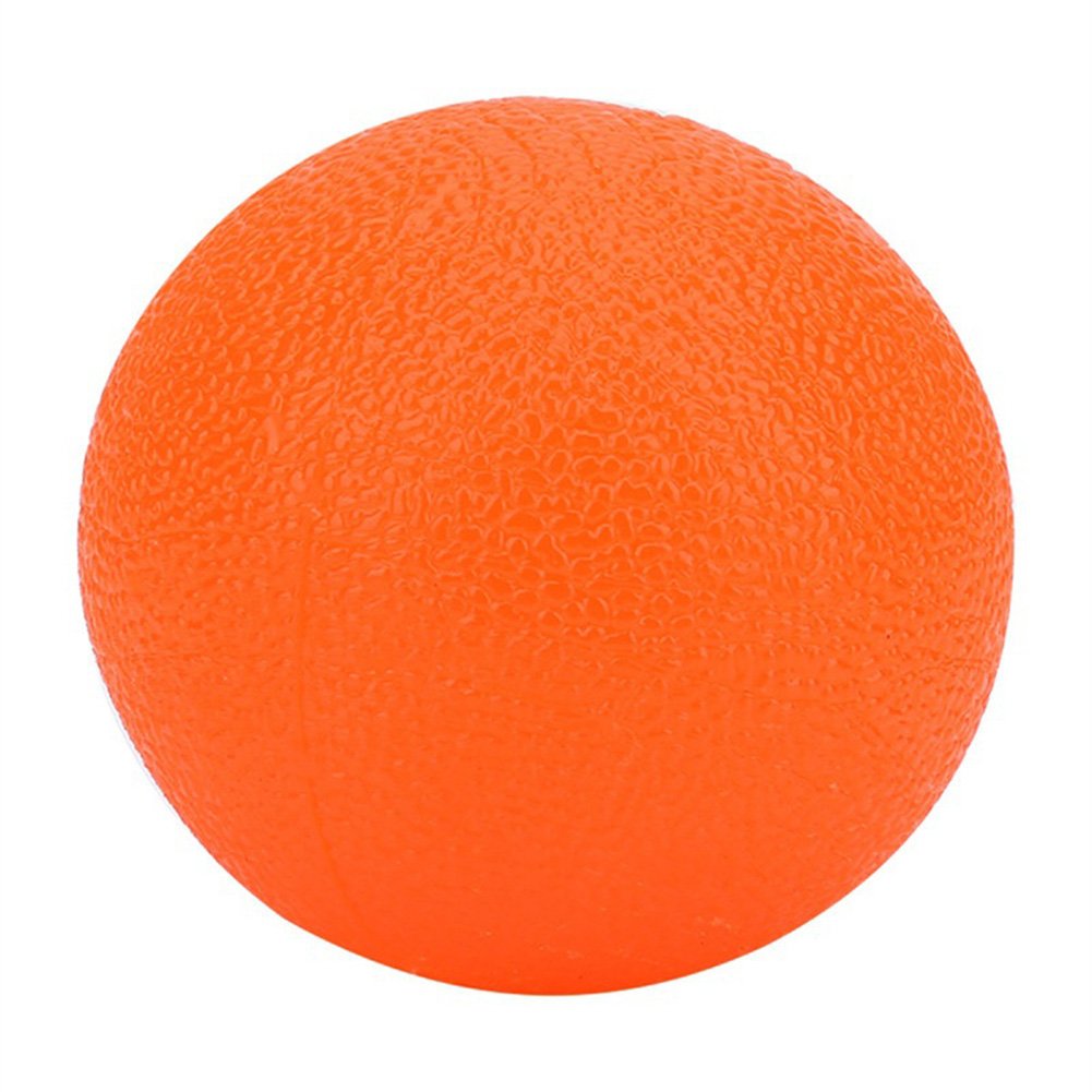 Squeeze Stress Ball - Silicone Grip Toy for Hand Exercise & Stress Relief - Orange - Office & Travel Use