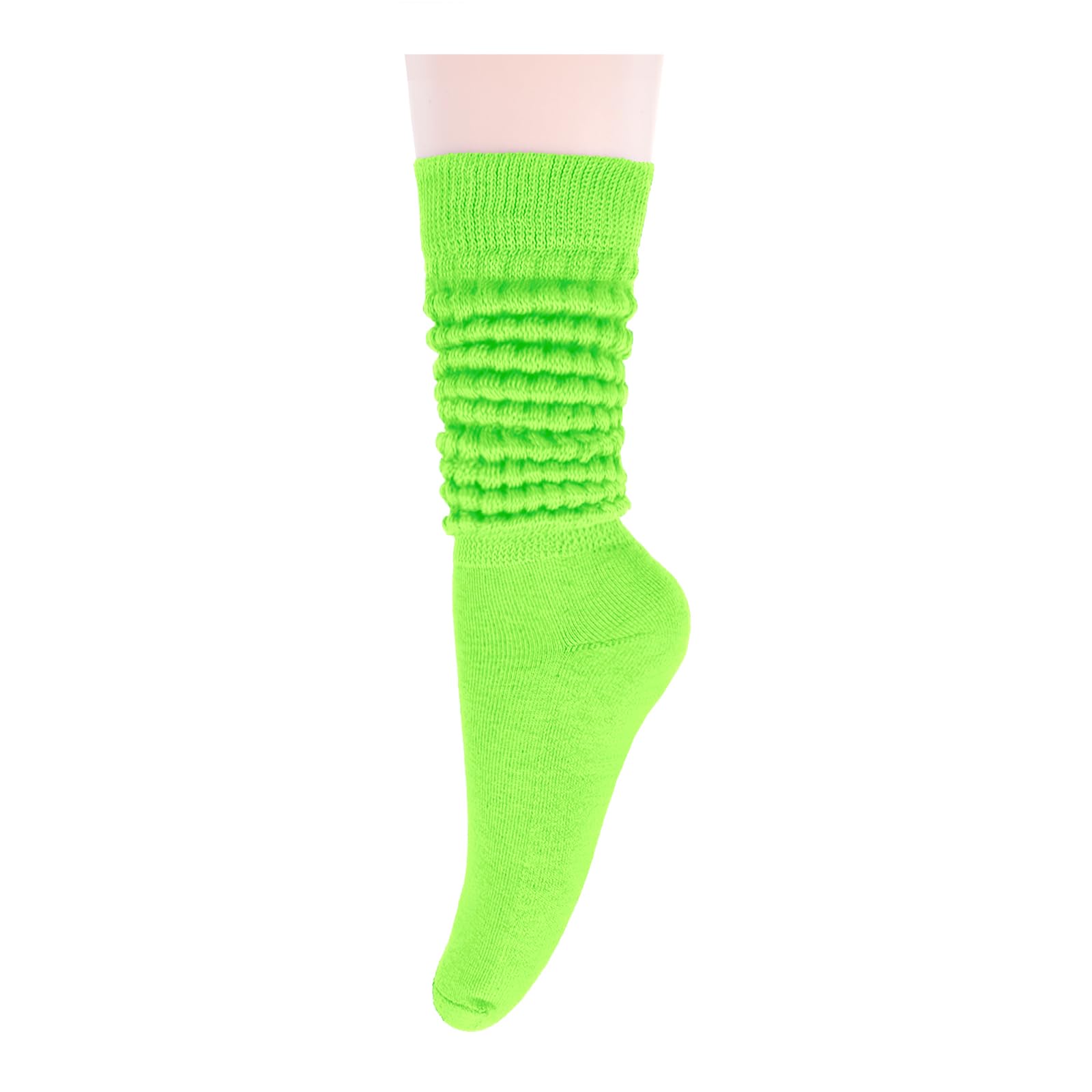 Benefeet Women's & Girls' Slouch Scrunch Long Knit Stacked Knee High Boot Socks - 80s 90s Retro Style Funny Socks for Winter & Costume Parties