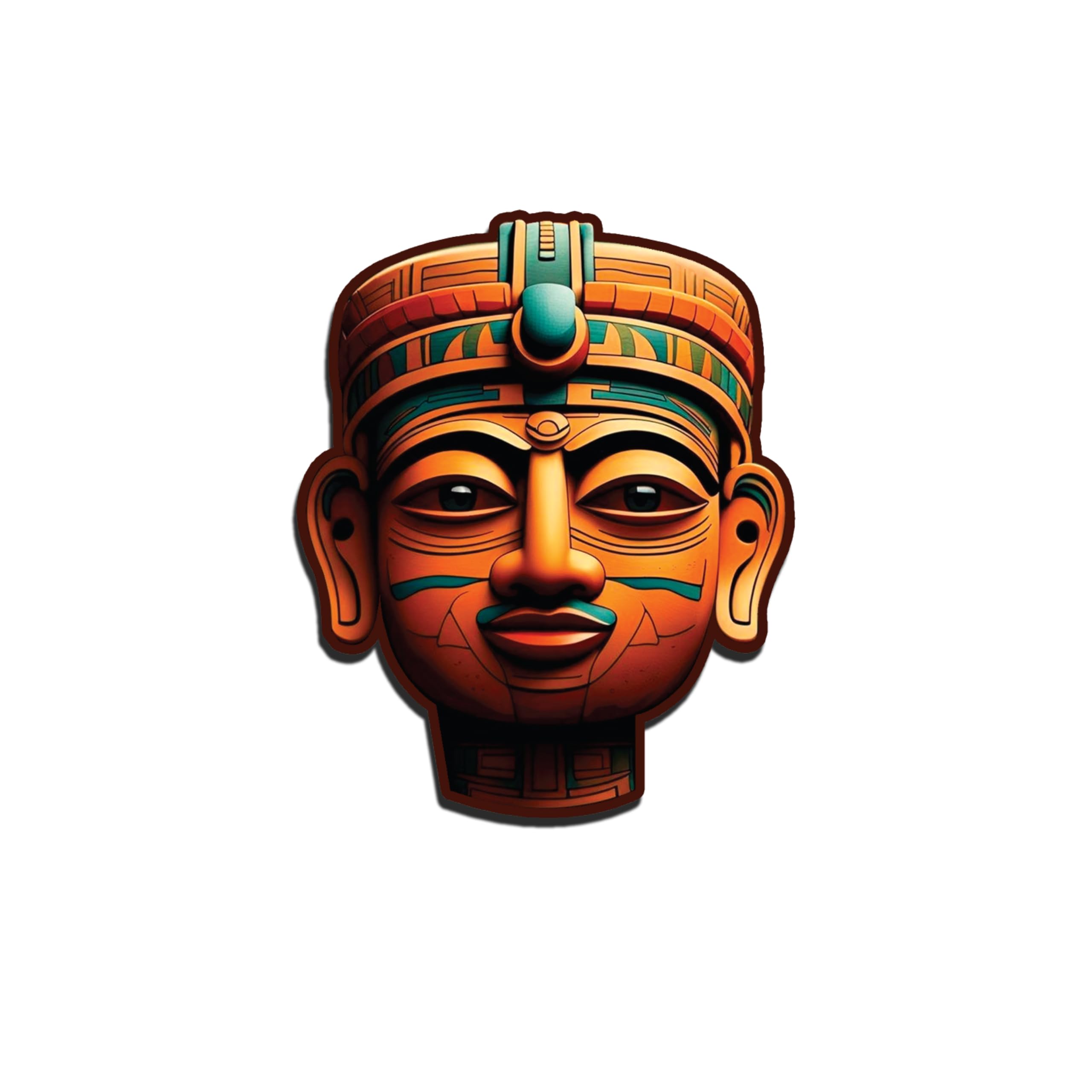 Gift Me Bazar 4-Pack Mayan Art Wooden Coasters for Coffee, Tea & Drinks | Heat-Resistant Table Protectors for Kitchen, Office & Dining Room | Perfect Home Decor & Housewarming Gift