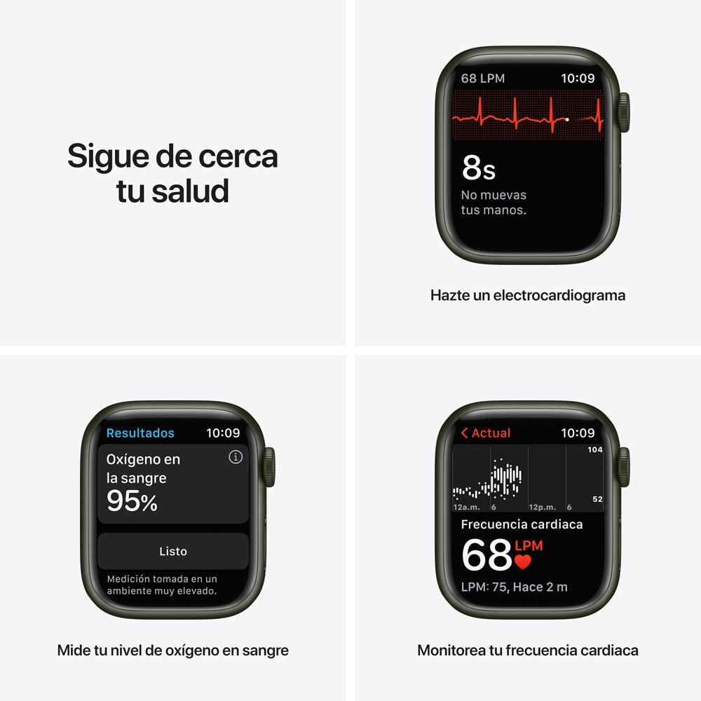 Apple Watch Series 7 (GPS) 41mm Aluminum Case in Green with Clover Sport Band - Perfect for Fitness Tracking & Everyday Wear