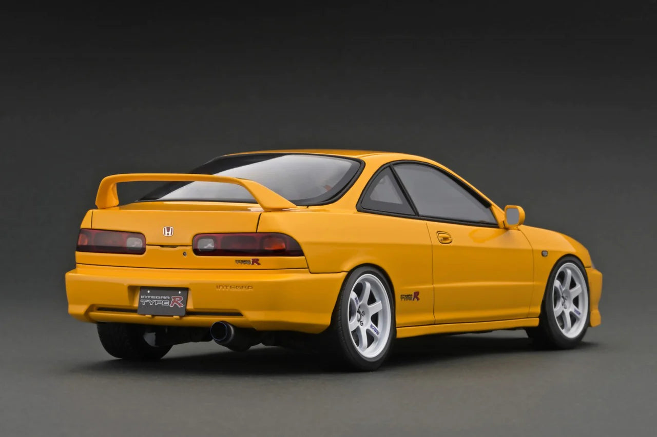 1:18 Scale Honda Integra DC2 Type R Diecast Model Car - Yellow Limited Edition Collectible for Car Enthusiasts | Perfect for Display, Gifts, and Racing Collections