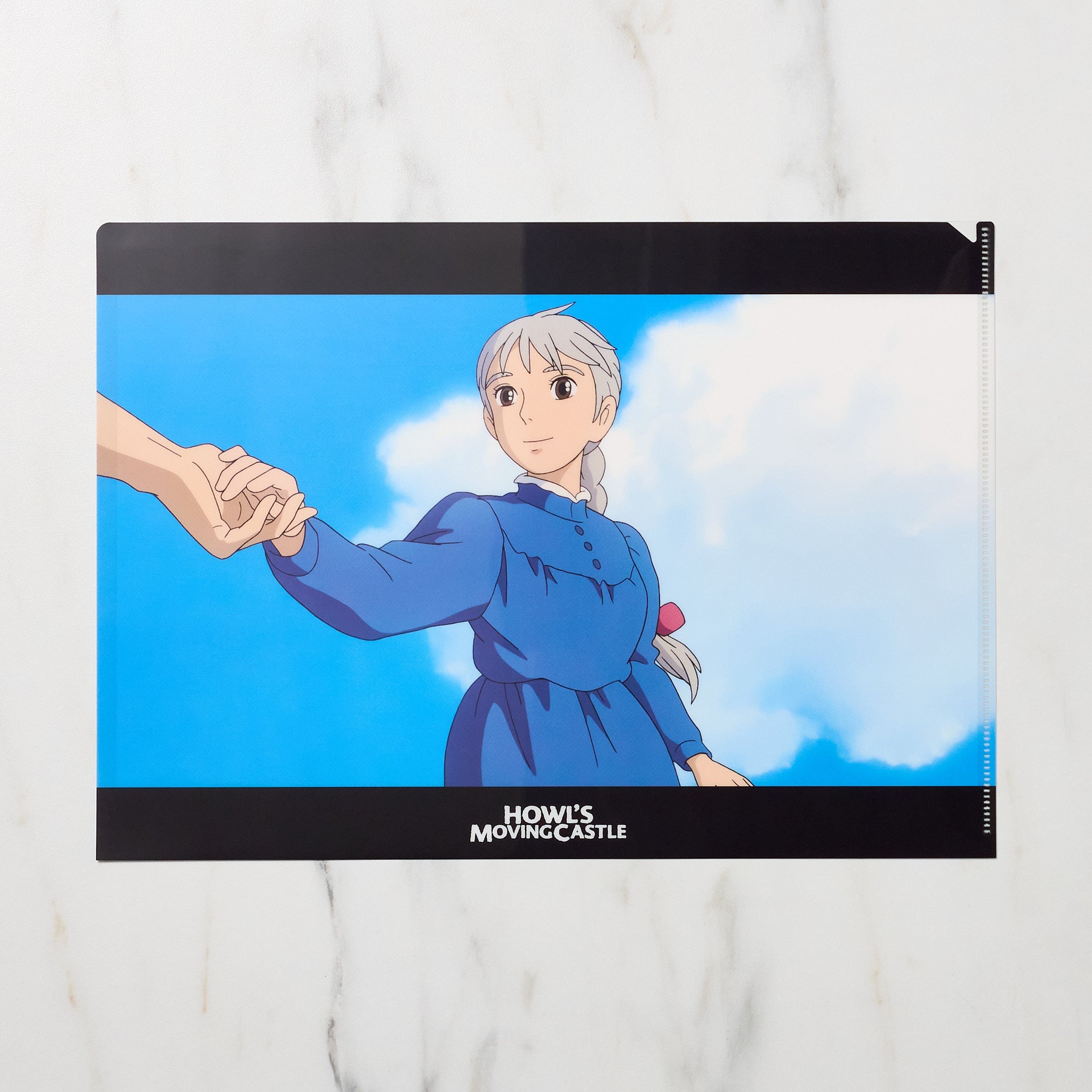 Studio Ghibli Howl's Moving Castle Scenes A4 Clear File Folder - Anime Collectible Document Organizer for Office, School, and Home Use