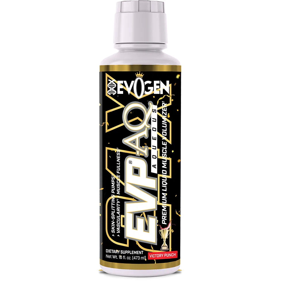 Evogen EVP AQ Premium Liquid Muscle Volumizer - Pre-Workout Supplement for Muscle Growth & Pump - Gym, Bodybuilding & Fitness Performance Enhancer