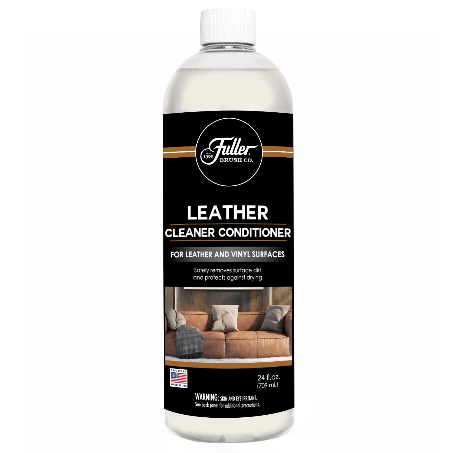 Premium Leather Cleaner & Conditioner Kit (6 Pack) - Deep Cleaning & Conditioning for Sofas, Car Seats, Bags & More - Restores & Protects Genuine Leather