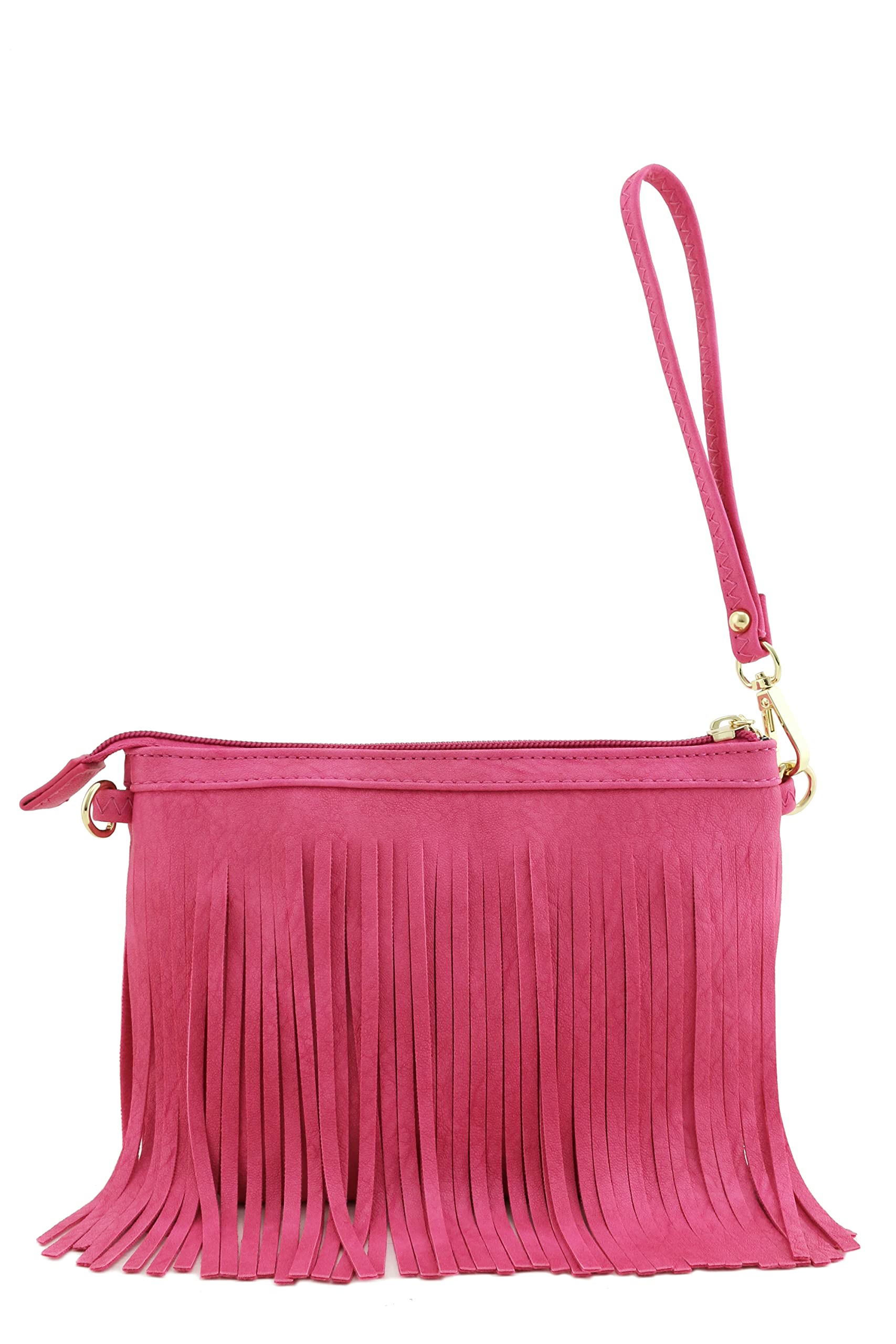 FashionPuzzle Small Fringe Crossbody Bag with Adjustable Wrist Strap - Stylish Boho Purse for Women, Perfect for Parties, Concerts & Everyday Use