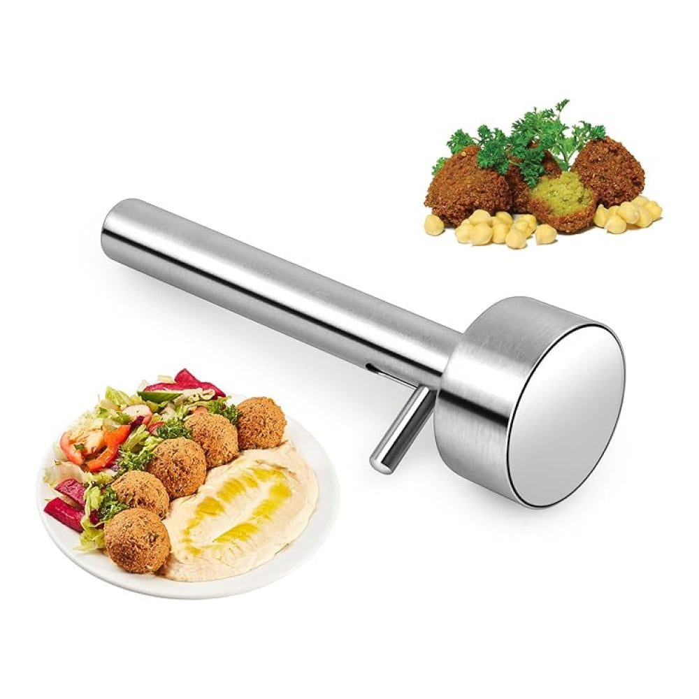 Acrochef 2.25 Inch Stainless Steel Falafel Maker Scoop - ACFM55 - Perfect for Homemade Falafel, Veggie Patties & Cookie Dough